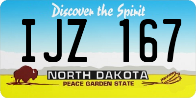 ND license plate IJZ167