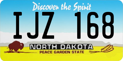 ND license plate IJZ168