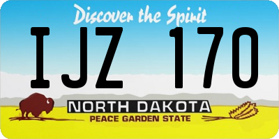 ND license plate IJZ170