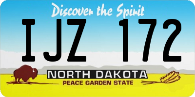 ND license plate IJZ172