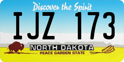 ND license plate IJZ173