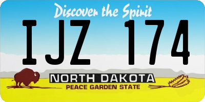 ND license plate IJZ174