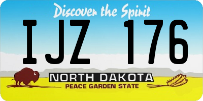 ND license plate IJZ176