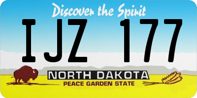 ND license plate IJZ177