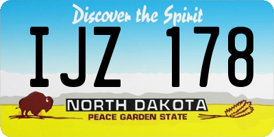 ND license plate IJZ178