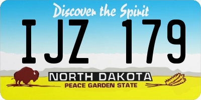 ND license plate IJZ179
