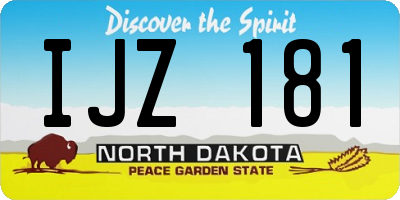 ND license plate IJZ181