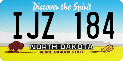 ND license plate IJZ184