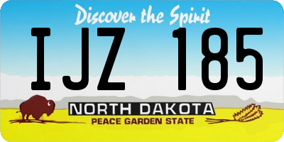 ND license plate IJZ185