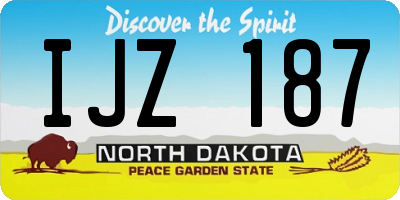 ND license plate IJZ187