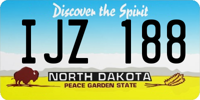 ND license plate IJZ188
