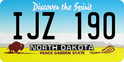 ND license plate IJZ190