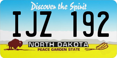 ND license plate IJZ192
