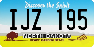 ND license plate IJZ195
