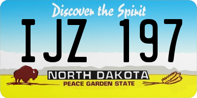 ND license plate IJZ197