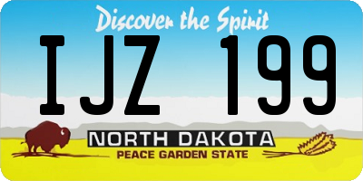 ND license plate IJZ199
