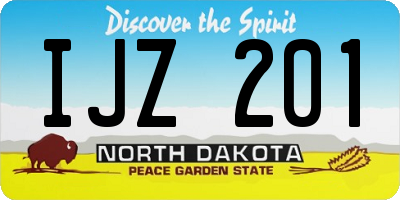 ND license plate IJZ201
