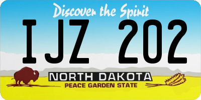 ND license plate IJZ202