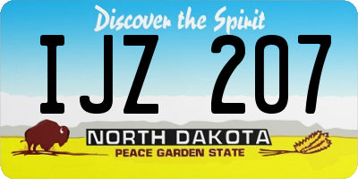 ND license plate IJZ207