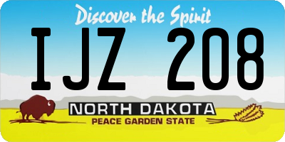 ND license plate IJZ208