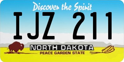ND license plate IJZ211