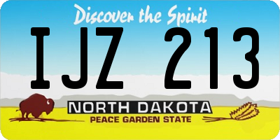 ND license plate IJZ213