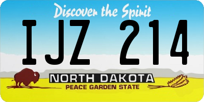 ND license plate IJZ214