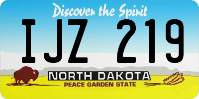 ND license plate IJZ219