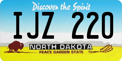 ND license plate IJZ220