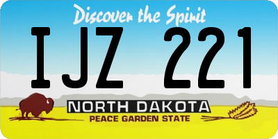 ND license plate IJZ221