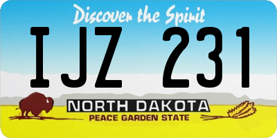 ND license plate IJZ231