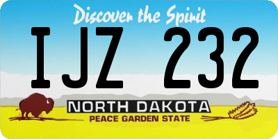 ND license plate IJZ232