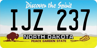 ND license plate IJZ237