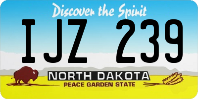 ND license plate IJZ239
