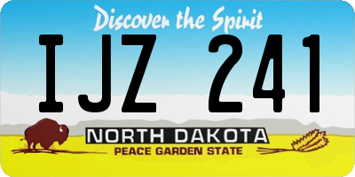ND license plate IJZ241