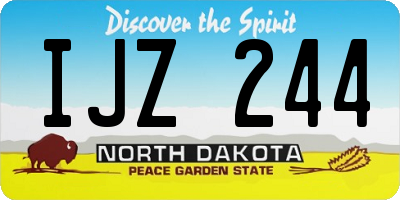 ND license plate IJZ244