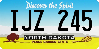 ND license plate IJZ245