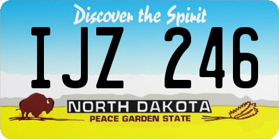 ND license plate IJZ246