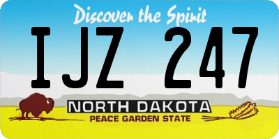 ND license plate IJZ247