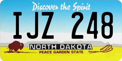 ND license plate IJZ248