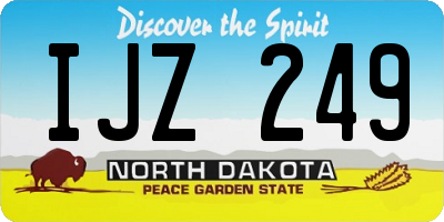 ND license plate IJZ249