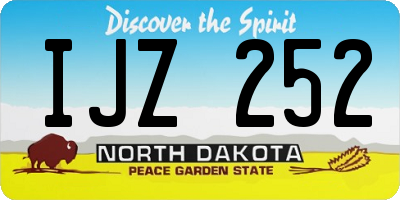 ND license plate IJZ252