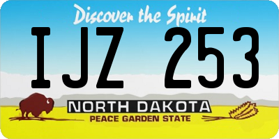 ND license plate IJZ253
