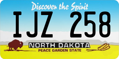 ND license plate IJZ258