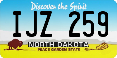ND license plate IJZ259