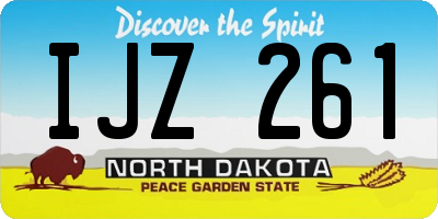 ND license plate IJZ261