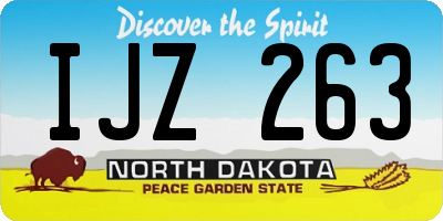 ND license plate IJZ263