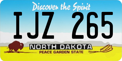 ND license plate IJZ265