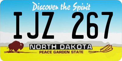 ND license plate IJZ267
