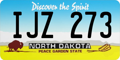 ND license plate IJZ273